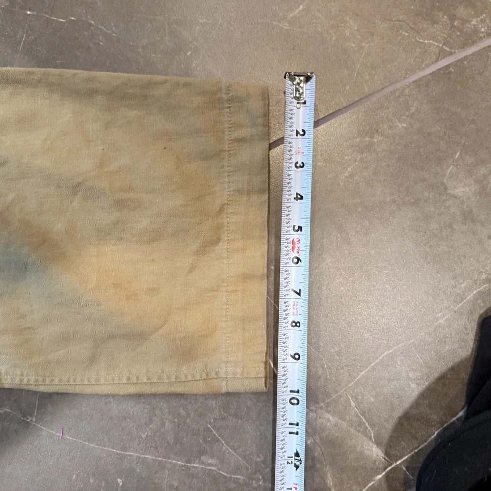 Banana Republic Explorer Cargo Pants Tan Pleated High Waist Linen Blend 10